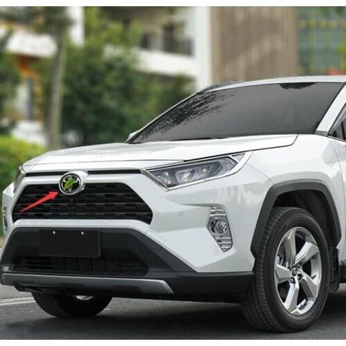 For Toyota RAV4 RAV 4 2019 2020 Chrome Car Front Frame Mark Grille Cover Trim Grill Emblem Badge Logo Cover Sticker Styling