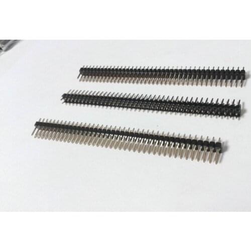 100pcsX 2.54mm Double Row Pin Headers 40pin Straight Plug-in Pins To PCB Install connector