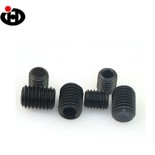 JINGHONG 100PCS M8*25-50 GR 8.8 Hex Socket Flat Screw with Flat Point for Machine