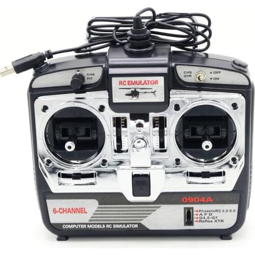 JTL-0904A 6CH RC Flight Simulator Support Realflight G7 Phoenix 5.0 XTR Remote Control Helicopter Fixed-wing Drone (MODE1)