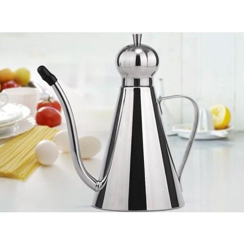 Condiment Storage Container Seasoning Vinegar Dispenser Stainless Steel Oil Bottle Teapot Non-toxic Dustproof Kitchen JU31813