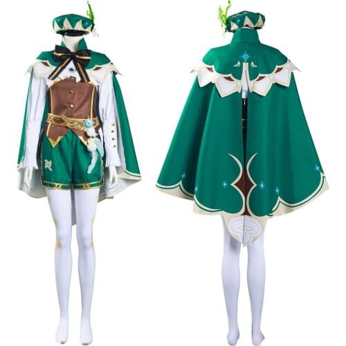 Game Genshin Impact Venti Cosplay Costume Shirt Pants Outfits Halloween Carnival Suit