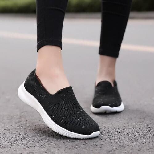 Women Casual Shoes Unisex Lightweight Sneakers Breathable Loafers Womens Flat Shoes Outdoor Woman Walking Shoes Plus Size 35-44