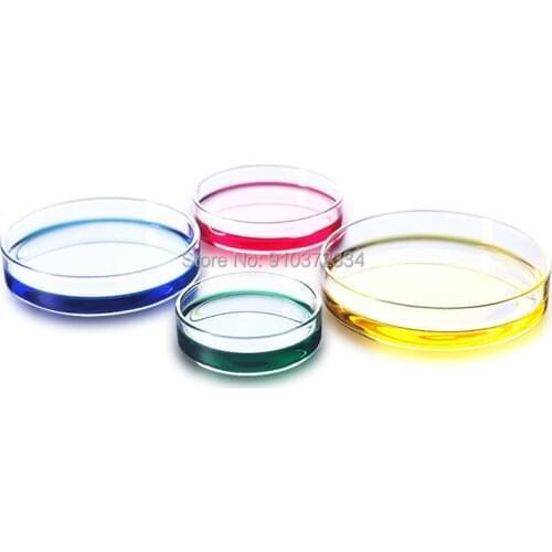 Laboratory Bacterial Yeast Borosilicate Glass Cell Culture Dish 60/75/90/100/150/180/200mm with Lids