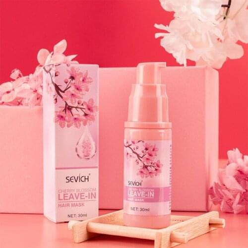 30ml Smoothes Cherry Blossom Leave-in Hair Mask Amino acid Hair Care Mask Help Repair Damaged Hair Nourishing Hair Mask