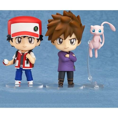New Arrivals Ash Ketchum Blue Oak Trainer with Mew Action Figure Dolls Toy Anime Pokemoned Figure Model Toys Gifts for Children