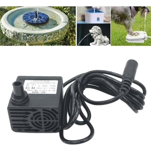 DC 12V 5W Mini Submersible Water Pump for Pet Fountain, Aquarium Fish Tank