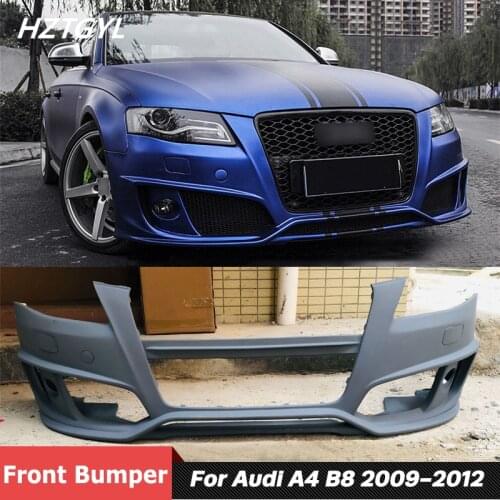 PU Material Unpainted Car Body Kit Front Bumper For Audi A4 B8 Car Facelift AB Style 2009-2012