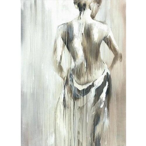 Full square diamond embroidery Black and White diamond painting cross stitch Abstract woman painting rhinestone Home decor E1627