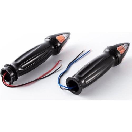 Motorcycle Hand Grips Turn Signals Universal for Motorcycles Bikes with 1" / 25mm Handlebars for Kawasaki Vulcan 1500 Classic