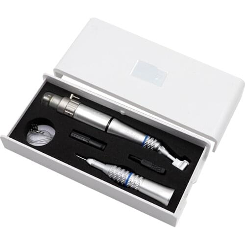 1 Set Dental Slow Speed Handpiece Contra Angle Straight Motor 4 Holes Oral Dentist Polishing Tools Dental Lab Equipment
