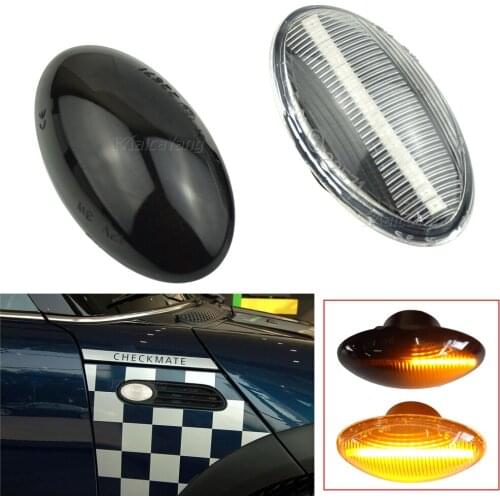 LED Dynamic Turn Signal Side Marker Light For BMW MINI Cooper R50 R53 R52 2002-2008 Flowing Water Repeater Indicator Waterproof