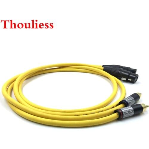 Thouliess Pair type-4 XLR Balacned to RCA Audio Cable 2RCA Male to2XLR Female Interconnect Cable with VDH Van Den Hul 102 MK III