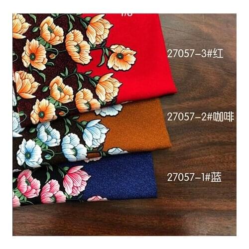 Rayon fabric dark floral printed fabric dress fabricLFCK080101