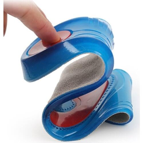 ShoThick Flannel Shock Absorption Silicone Sports Insoles Breathable Wild Run Non-Slip SEBS Full Foot Care shoes Pad Brioche