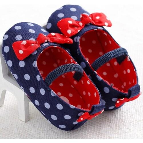 Cartoon Baby Shoes Newborn Autumn Polka Dot Cartoon Cute Baby Boy Girl Shoes First Walkers Sounds Princess