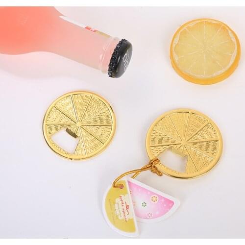 Creative Glod Orange Metal Beer Bottle Opener Personalized Favors and Gifts for Party Supplies Wedding