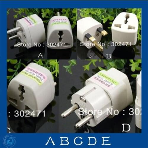 Universal US USA/EU/UK/ Travel Power Adapter Plug.ABCDEF