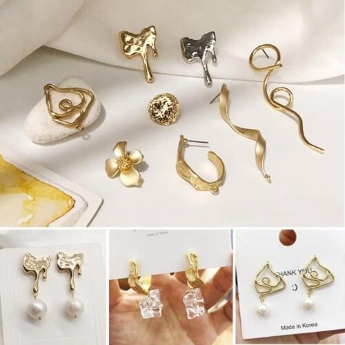 Yajin series earring accessories Irregular abstract geometric shape earrings DIY earrings jewelry materials