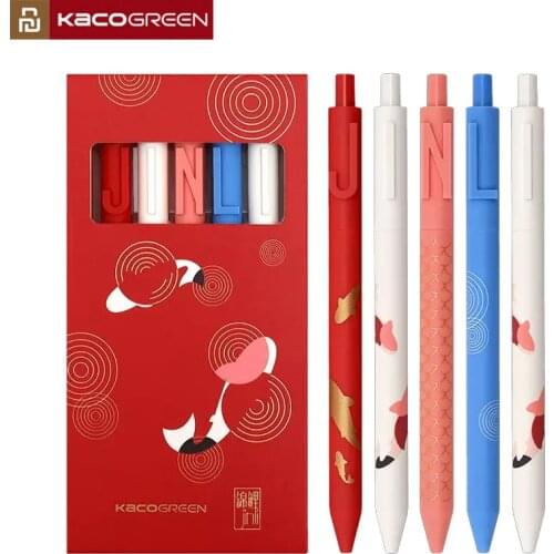 Youpin KACOGREEN ALPHA 0.5mm Black Ink Blessing Fish Pen Letter Gel Pen Smooth Ink for Student School Office