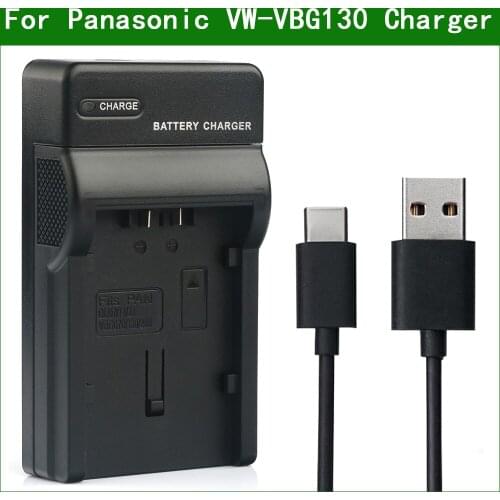 LANFULANG USB Battery Charger for Panasonic Camera VW-VBG070 VW-VBG130 VW-VBG260 DMW-BLA13 AG AC160 HMC70 HMC71 HMC150 HMR10