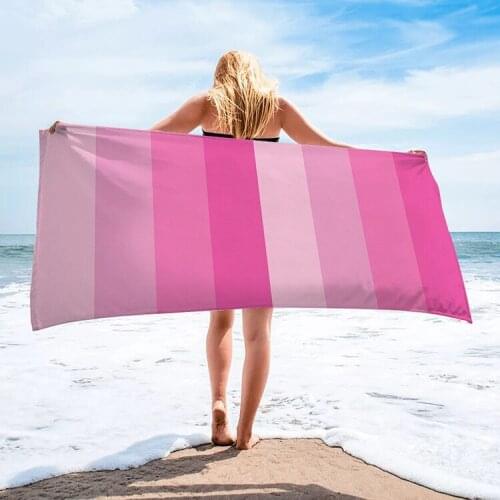 Microfiber Yellow Pink Blue Bath Towel Bathroom Travel Summer Stripe Beach Towel For Adult Kids Shower Towel 150x180cm Yoga Mat