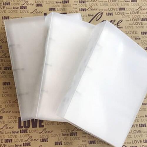 1PC 3 Holes Transparent Loose-Leaf Folder Ticket Receipt Storage Notebook Cover Inner Core Binder Shell Planner Office Supplies