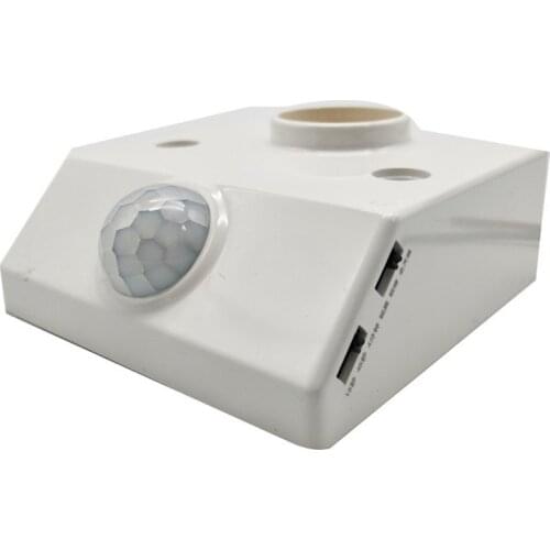 110V-220V Human Body Infrared Sensor Lamp Holder Corridor Intelligent Surface Mounted Light Control Aisle E27 Screw Lamp Holder