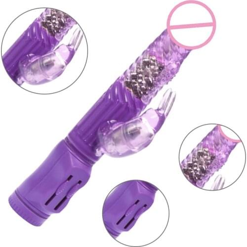 12 Modes Jelly Vibration Rotation Rabbit G Spot Vibrator Female Massager Vagina Vibrator Clitoris Stimulator Adult Sex Toys Shop