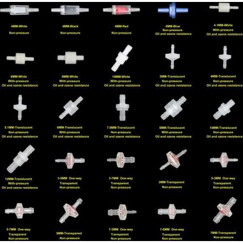 2PCS X 3MM 4MM 4.1MM 5MM 5.1MM 6MM 7.9MM 8MM 10MM 12MM Stop Valve Anti-backflow Check Valve Ozone Oil Resistant One-way valve HQ