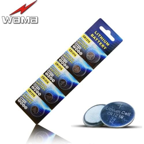 20x Wama CR1216 3V Lithium Button Cell Batteries Watch Coin Battery Car Remote Control LM1216 5034LC 1216 NEW