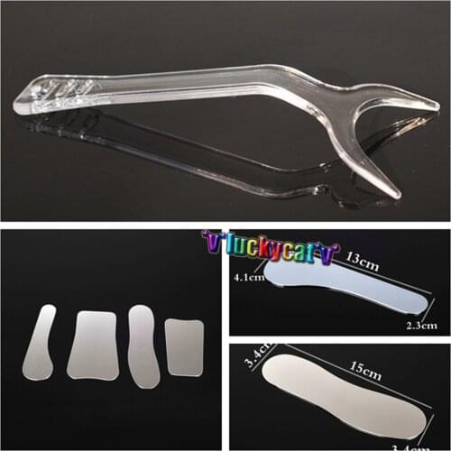 4Pcs Stainless Steel Photographic Mirrors+2Pcs Large Size Mouth Dental Cheek Opener