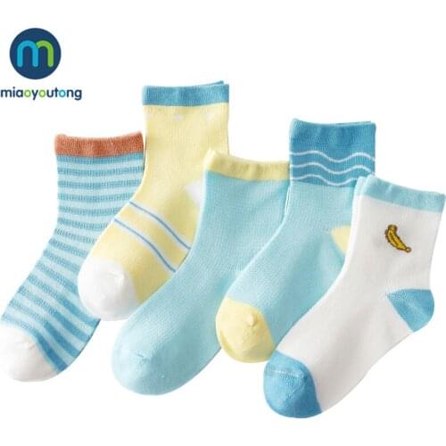 5Pairs/Lot Unicorn Banana Mesh Thin Cotton Newborn Boy Kids Socks Baby Girls Socks Skarpetki Meia Infantil Miaoyoutong