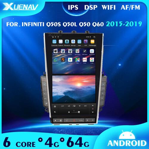 13.6 Car Multimedia Player for Infiniti Q50S Q50L Q50 Q60 2015 2016 2017 2018 2019 European version Car Radio Autoradio Auto AC