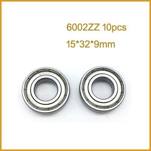 Free shipping 10pcs 6002ZZ bearing 6002ZZ Deep Groove ball bearing 15*32*9mm