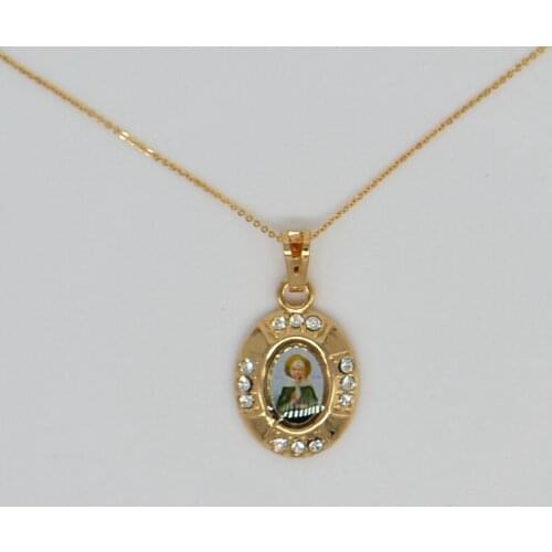 Zircon Our Lady the Virgin Mary Pendant Necklace Catholic Orthodox Fashion Religious jewelry