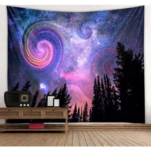 Boho Decoration Home Decor Forest Color Psychedelic Sky Home Decoration Tapestries Tarot Cards Hippie Room Decoration Mural