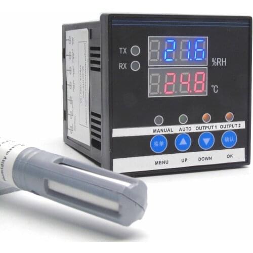 Optional dry contact OR power output connection humidity and temperature controller for humidity sensor Temperature two-in-one