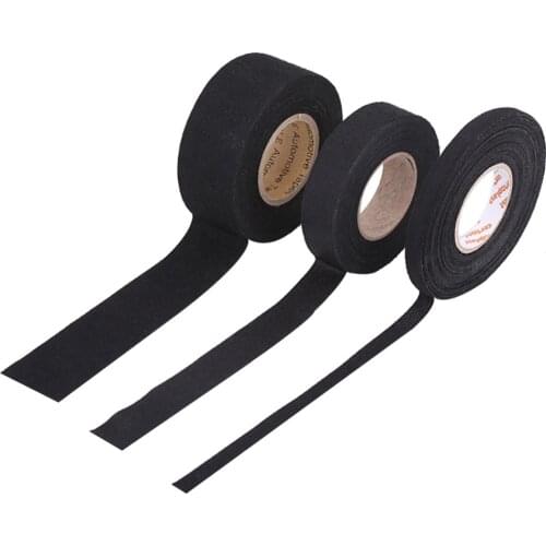 11.5/15/25m Electrical Insulation Tape Heat-resistant Flame Retardant Tapes Car Wiring Harness Adhesive Cloth Tape 9/19/32mm