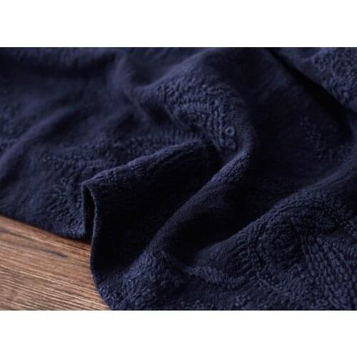 Linen cotton jacquard plus embroidered jacket fabric High-end linen fabric