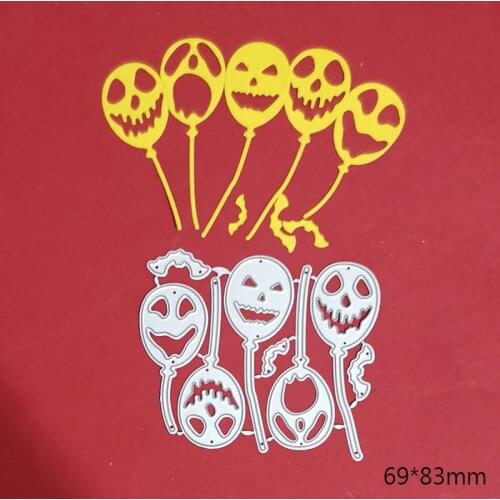 Ghost Balloon set Metal Steel Cutting Die Halloween Craft Knife Blade Punch Die Stencils for Scrapbooking Paper Card Making Die
