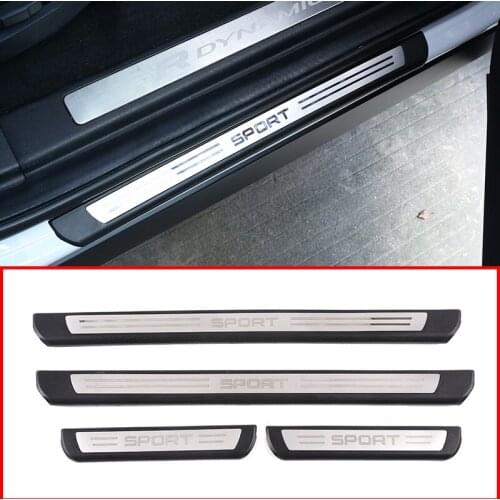 For Land Rover Discovery Sport L550 19-20 ABS Black Outside Door Sill Scuff Threshold Protector Plate Cover Trim Car Accessories