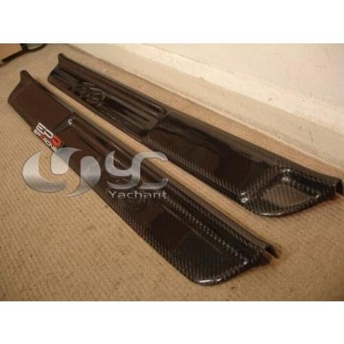Carbon Fiber Door Sill Step Plate Kick Panel Fit For Mitsubishi FTO