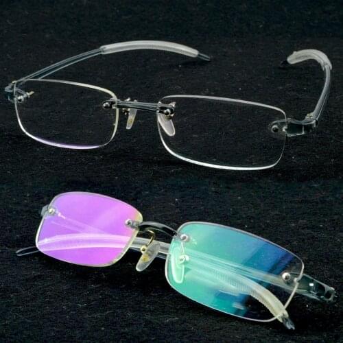 TWO PAIRS RIMLESS ANTI-SLIP unisex reading glasses+1 +1.5 +2 +2.5 +3 +3.5 +4