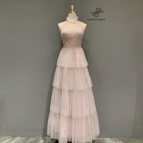 Diamond Beading Sleeveless Formal Dress 2021 new dubai evenning dresses