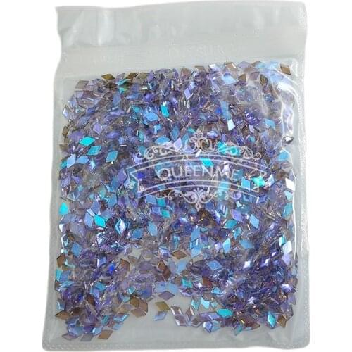 Wholesale 1440pcs Aurora Violet Nail Art Fancy Rhinestones Flatback Non Hot Fix Rhinestones Champagne Nail Crystal Glass Stones