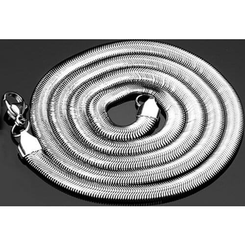 Unisex 316 Stainless Steel Flat Snake Chain Necklace Never Turn Off For Men Women Necklace Jewelry Making Dropship