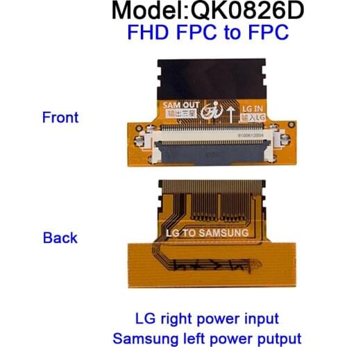 QK0826D 51P FHD FPC to FPC LCD Signal transfer board Adapter LCD interface conversion power conversion board LG to Samsung