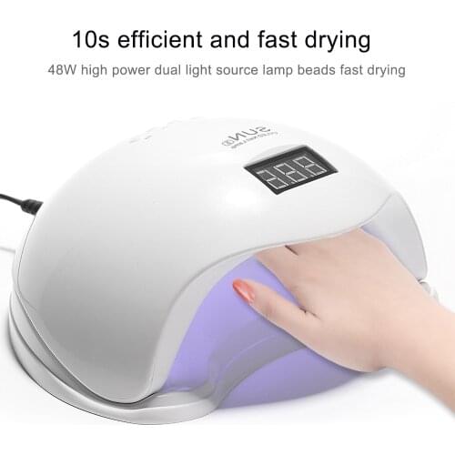 Professional UV LED Lamp Fast Curing Nail Dryer 48W 24 LED Beads LCD Display Ice Lamp Drying Polish Nail Art Manicure Tool