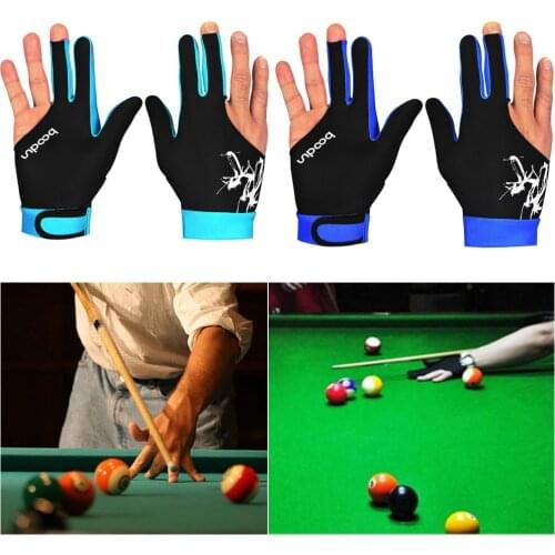 1pcs Professional billiard gloves Snooker Billiard Glove Print Billard Gloves Three Finger Smooth Billar Billiard Accessories